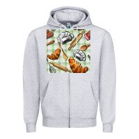 Heather Grey chef tools seamless pattern Zipper Hoodie - BundleAndBundleShop