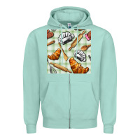 Seafoam chef tools seamless pattern Zipper Hoodie - BundleAndBundleShop