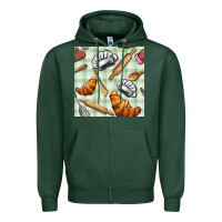Sports Green chef tools seamless pattern Zipper Hoodie - BundleAndBundleShop
