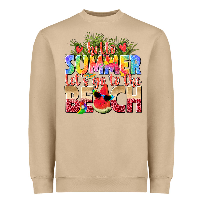 Hello Summer Lets Go To The Beach Heavyweight Sweatshirt by texasbilliewilder | Teevron