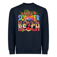 Navy hello summer lets go to the beach Heavyweight Sweatshirt - texasbilliewilder