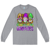 Heather Grey mardi gras chillin' with my gnomies Long Sleeve Tee - JahusDesignShop