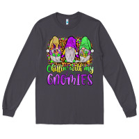 Smoke mardi gras chillin' with my gnomies Long Sleeve Tee - JahusDesignShop