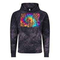 Cloud Black leopard tie dye background Vintage Hoodie - Zillion Design Studio