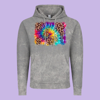 Leopard Tie Dye Background Vintage Hoodie Designed By Zillion Design Studio