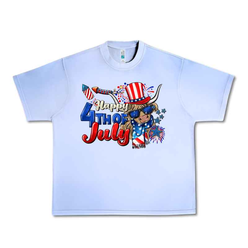 Happy 4th Of July Cow Urban Heavy Tee by CowGirlArtShop | Teevron