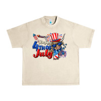 Sandshell Happy 4th of July cow Urban Heavy Tee - CowGirlArtShop