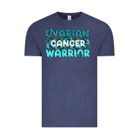 Vintage Denim Ovarian Cancer Warrior Vintage Tee - texasbilliewilder