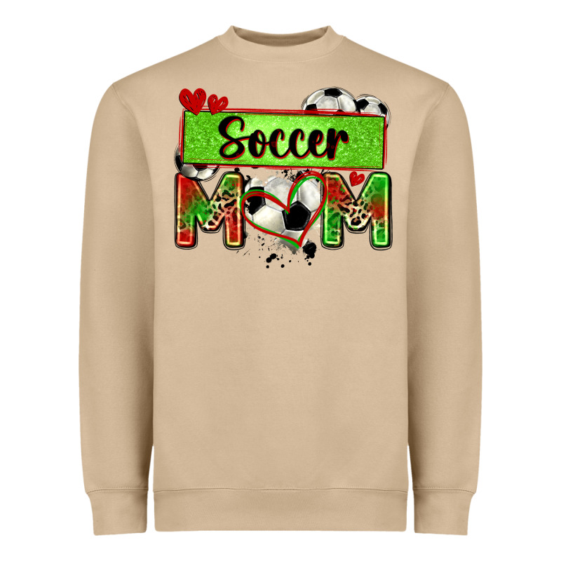 Soccer Mom With Leopard Heavyweight Sweatshirt by Zillion Design Studio | Teevron