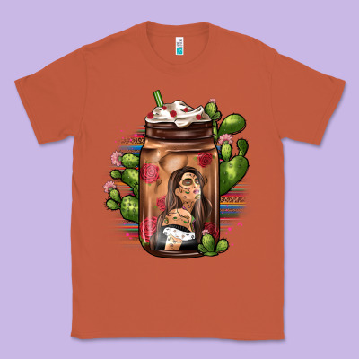 Mexican Coffee Cup Cactus Classic Tee Designed By Jahusdesignshop