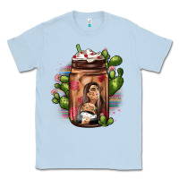 Dusty Blue mexican coffee cup cactus Classic Tee - JahusDesignShop