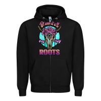 Black blame it all on my roots white Zipper Hoodie - JahusDesignShop