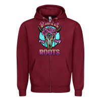 Burgundy blame it all on my roots white Zipper Hoodie - JahusDesignShop