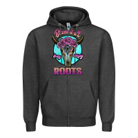 Charcoal Heather blame it all on my roots white Zipper Hoodie - JahusDesignShop