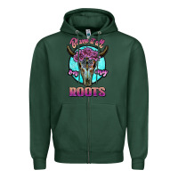 Sports Green blame it all on my roots white Zipper Hoodie - JahusDesignShop