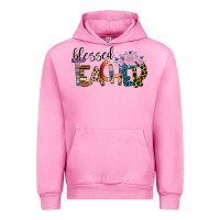 Fuchsia Pink Blessed Teacher Urban Hoodie - Bettercallsaul