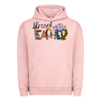 Pigment Salmon Blessed Teacher Urban Hoodie - Bettercallsaul