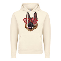 Vintage Artic german shepherd with love glasses Vintage Hoodie - RanaPortraitStore