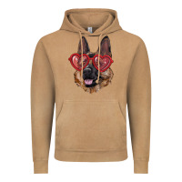 Vintage Camel german shepherd with love glasses Vintage Hoodie - RanaPortraitStore