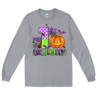 Heather Grey my first halloween pumpkin Long Sleeve Tee - AdoDesignShop