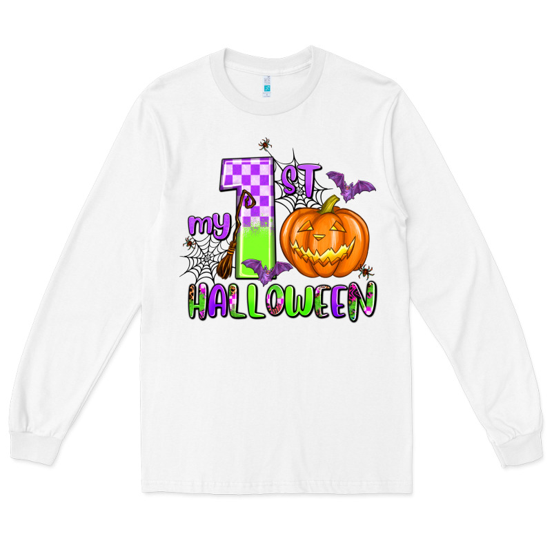 My First Halloween Pumpkin Long Sleeve Tee by AdoDesignShop | Teevron