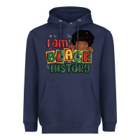 Navy i am black history black boy Heavyweight Hoodie - MaliasSmallBusiness