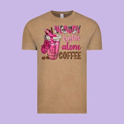 Nobody Fights Alone Coffee Vintage Tee Designed By Texasbilliewilder