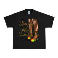 Black steppin' into juneteenth heels Urban Heavy Tee - HRA Design Shop