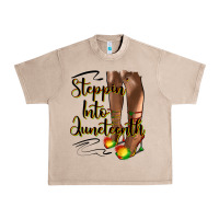 French Oak steppin' into juneteenth heels Urban Heavy Tee - HRA Design Shop