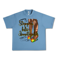 Pebble Blue steppin' into juneteenth heels Urban Heavy Tee - HRA Design Shop