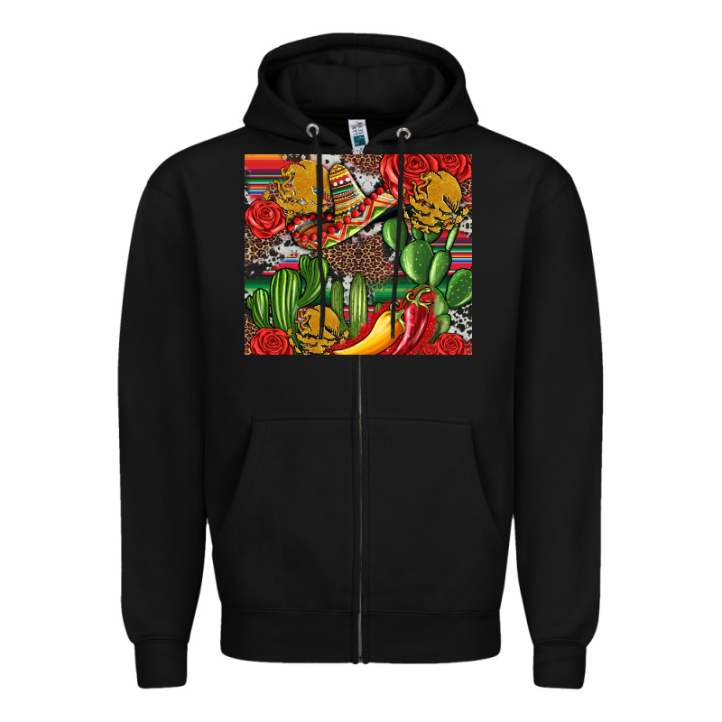 Mexican Cacti Zipper Hoodie by Artiststas | Teevron