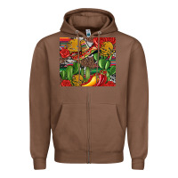 Chestnut mexican cacti Zipper Hoodie - Artiststas