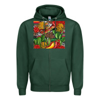 Sports Green mexican cacti Zipper Hoodie - Artiststas