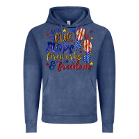 Vintage Denim flip flops fireworks and freedom Vintage Hoodie - texasbilliewilder