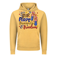 Vintage Mustard flip flops fireworks and freedom Vintage Hoodie - texasbilliewilder