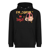 Black i'm comin in fast Heavyweight Hoodie - MaliasSmallBusiness