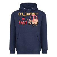 Navy i'm comin in fast Heavyweight Hoodie - MaliasSmallBusiness