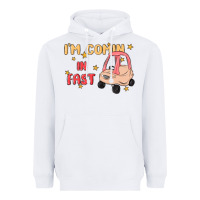 White i'm comin in fast Heavyweight Hoodie - MaliasSmallBusiness