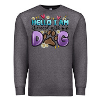 Charcoal Heather hello i am obsessed with my dog Premium Sweatshirt - MaliasSmallBusiness