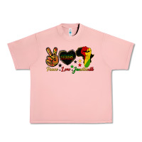 Salmon peace love juneteenth raised fist Urban Heavy Tee - HRA Design Shop