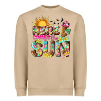 Mushroom here comes the sun Heavyweight Sweatshirt - texasbilliewilder