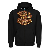 Black nut and chocolate Zipper Hoodie - AdoDesignShop