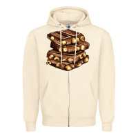 Sandshell nut and chocolate Zipper Hoodie - AdoDesignShop