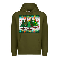 Army Green christmas trees tumbler Premium Hoodie - BundleAndBundleShop