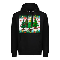 Black christmas trees tumbler Premium Hoodie - BundleAndBundleShop