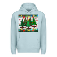 Blue Mist christmas trees tumbler Premium Hoodie - BundleAndBundleShop