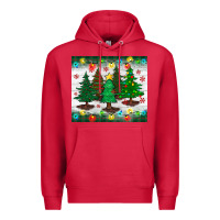 Cardinal christmas trees tumbler Premium Hoodie - BundleAndBundleShop