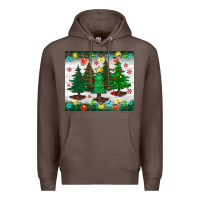 Coffee christmas trees tumbler Premium Hoodie - BundleAndBundleShop