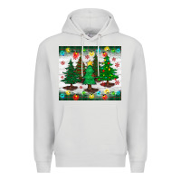 Dove Grey christmas trees tumbler Premium Hoodie - BundleAndBundleShop