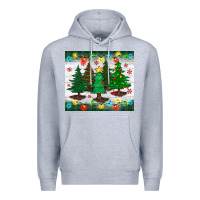 Heather Grey christmas trees tumbler Premium Hoodie - BundleAndBundleShop